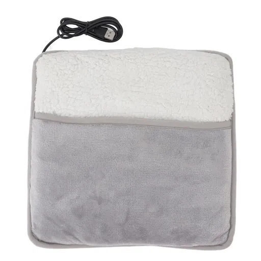 USB Electric Foot Warmer 5V Fast Heating Removable Washable Soft Foot Cover for Winter