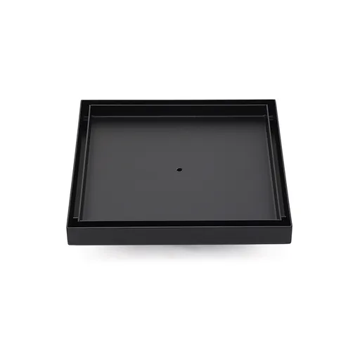 Matt Black Bathroom Big 200mm Tile Insert Floor Drain Shower Grate 50mm Outlet