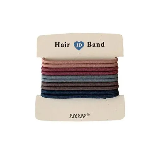 Hair Accessories High Elastic Two-Color Cross Hair Rope Rubber Band Hair Ring - Morandi