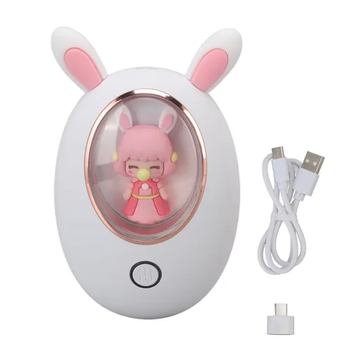 Rechargeable Hand Warmer USB 3000mAh Portable Electric Hand Warmer Power Bank White