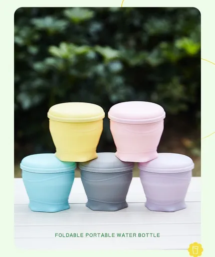 4Pcs Portable Folding Outdoor Water Cup - yellow
