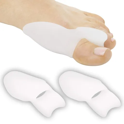 Women (2 Pack) - Big Toe Silicone Gel Pads - Shield Separators Protectors - Toe Separator Cushions for Foot Bunions