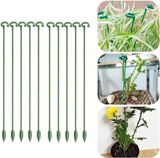 10-Pack Plant Support Flower Stakes for Potted Plants, 12 Inches