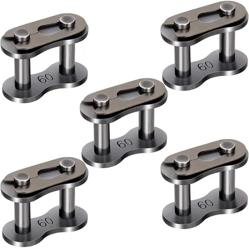 5 Pack #60 Roller Chain Connecting Links, Master Connector Link for Agricultural Machine, Tractors