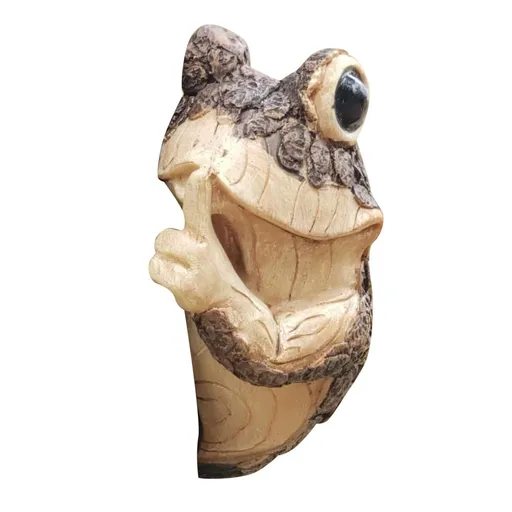 Keep Quiet Frog Tree Peeker - Yard Decorations - Adorable Tree Sculpture - Garden Decoration - Garden Peeker Tree-Hugger Yard Art