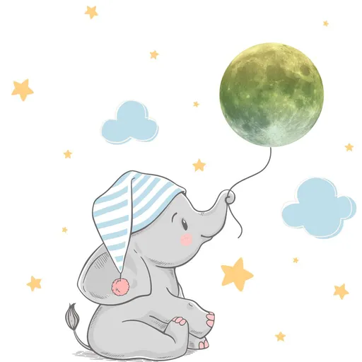 Luminous Moon Wall Decals, Cloud Star Cartoon Wall Decors, Removable DIY Art Wall Mural for Kids Bedroom, Nursery, Home Decoration