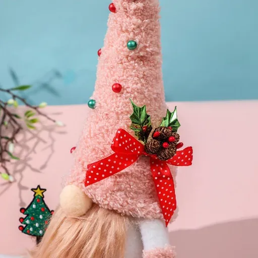Holiday Ornament Lightweight Soft Dwarf Doll Portable Sitting Decoration Fashion Funny Faceless Cute Gnome Christmas