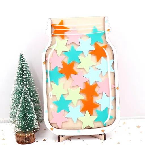 Reward Jar, Personalized Moon Reward Jar for Boys Girls, Bulletin Board Reward Chart Lovely Training Reward Jar for Classroom