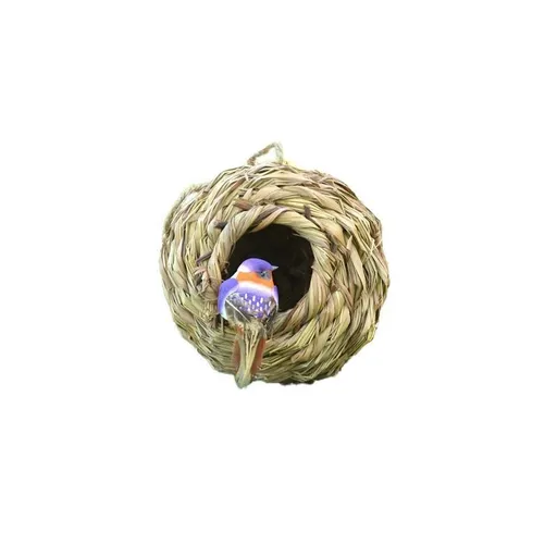 Qttie Bird Nest Breeding Box House Bed Cage Hut Cave Canary Finch Budgie Parrot - Ball