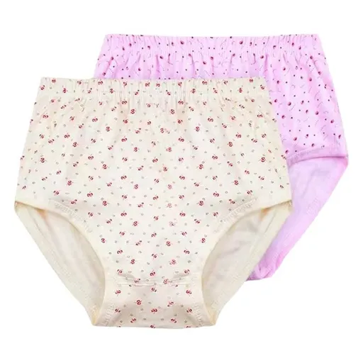 Tycoon Cotton Floral Briefs High Waist Light purple print thin 160 recommended 75.00 kg-90.00 kg