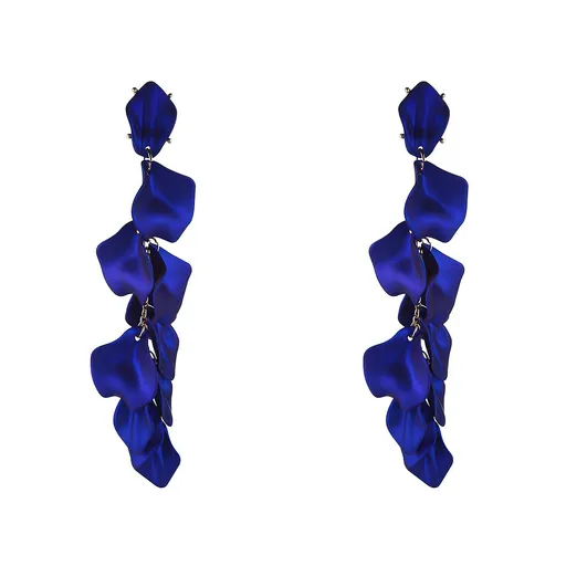 Long Acrylic Rose Petal Earrings Dangle Exaggerated Flower Earrings Drop Statement Floral Tassel Earrings for Women