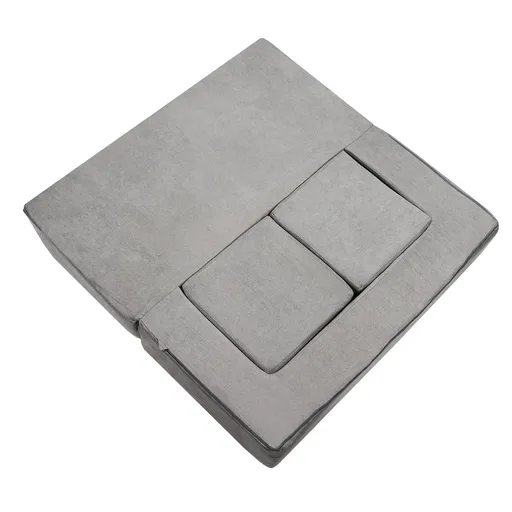 Modular Kids Play Couch 4Pcs DIY Creative Child Sectional Sofa Dark Grey