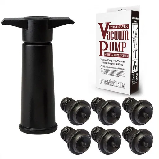 red Wine Vacuum Pump with Preserver Stopper, Wine Fresh Keeping Set