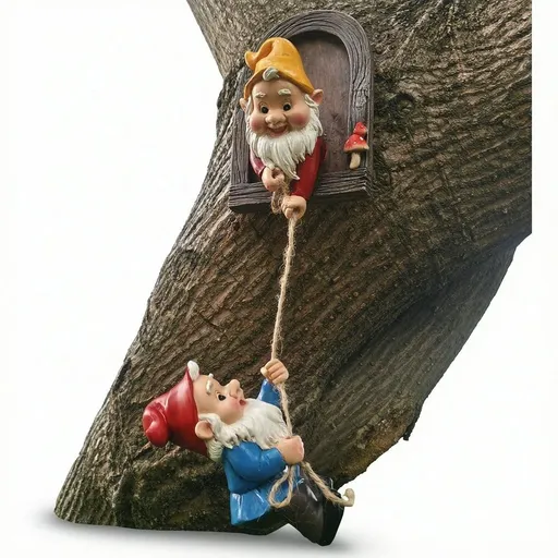 Hanging Gnome Garden Statue Decoration, Garden Gnome Statue Figurine Ornament for Indoor Outdoor Home Garden Decor
