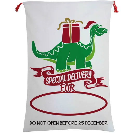 Christmas Sack Large Hessian Santa Bag 70x50cm Red