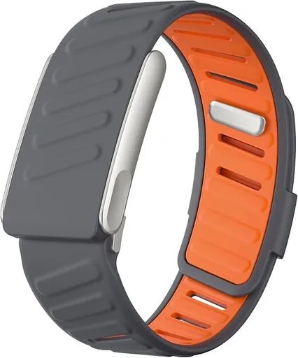 Silicone Replacement Sports Wristband Adjustable Breathable Waterproof for Whoop 5.0 Grey-orange