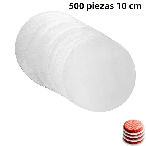 500Pcs Burger Patty Paper, 10cm Sizes, Seasoned Meat Separator for Hot Dog and Burger Preparation