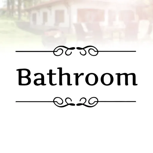 4-Pack Funny Bathroom Door Stickers Toilet Wall Decals for Men and Women Restroom Decor