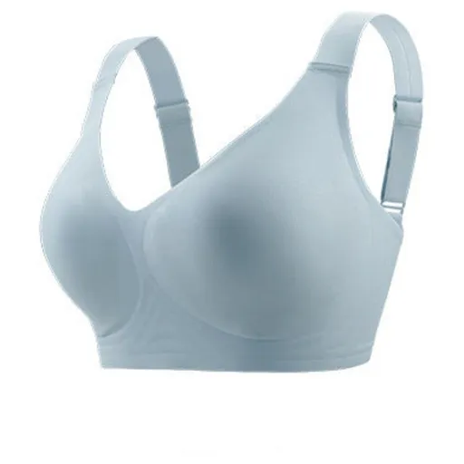 House Of Dasein Women's Deep V Neck Seamless Wireless Gathering Bra - Light Blue - M(70E70f75c75d75e)