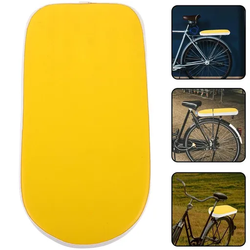 Yellow Gel Mountain Bike Seat Cushion 30x15x3.5cm Comfortable Pad for Enhanced Cycling Comfort