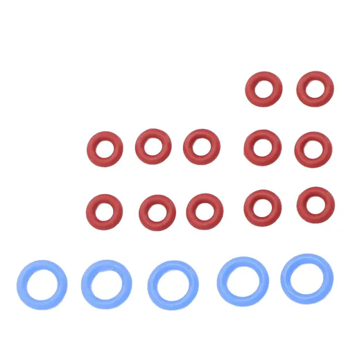 17PCS Coffee Machine O Loop Seal Replacement Kit Silicone 5PCS Large Washer 12PCS Small Gasket for BES900 920 980 990 Coffee Machines Blue and Red