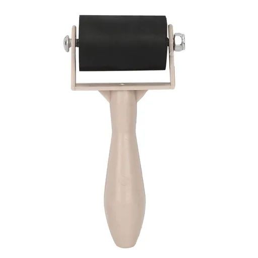 Brayer Roller for Crafts Rubber Glue Roller with 3.5Cm Rubber Handle Ink Print Making Brayer and Anti Slid Handle
