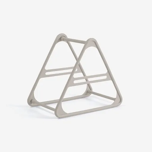 Hanger Storage Rack PP Triangular Rounded Design Shelf Multifunctional Organizer Gray
