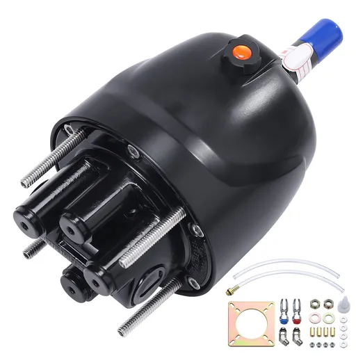 Hydraulic Outboard Steering Pump, 1.4 Cubic Inches, 150HP Front Mount Hydraulic Helm Pump with Two-Way Lock Cylinder Stainless Steel ORB Fittings, for Single Station Single-Engine Boats