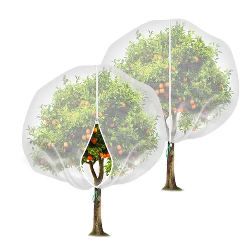 Fruit Tree Netting Cover with Zipper (300x300cm)- Plastic Mesh Bird and Insect Protection for Citrus, Blueberries, Vegetables, Garden Harvest Saver