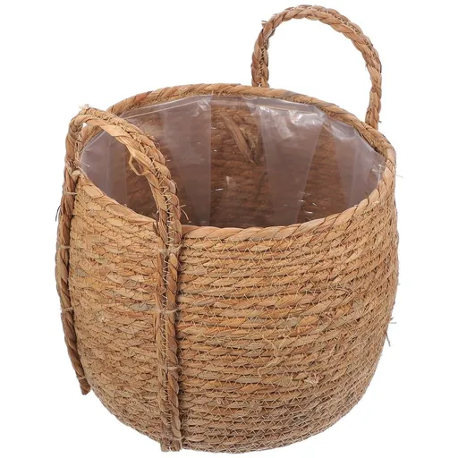 Large Wicker Plant Basket for Indoor Flowers - Decorative Storage Basket for Home, Living Room, and Convenient Organization