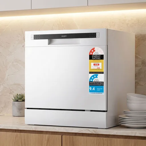 Devanti 8 Place Settings Benchtop Dishwasher White