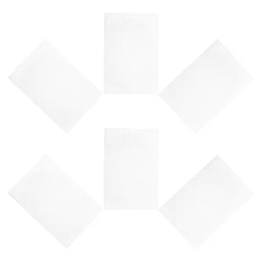 6Pcs White Plastic Mesh Canvas Sheets for Embroidery Crochet and Craft Projects