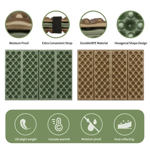 Stadium Seat Pad, Camping Foam Pad, Foldable Z Stadium Seat Cushion Insulated Sitting Pad for Camping Backpacking Stadium Outdoor