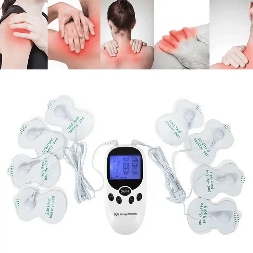 Electrical Muscle Stimulator Massager Pulse Dual Channel,White