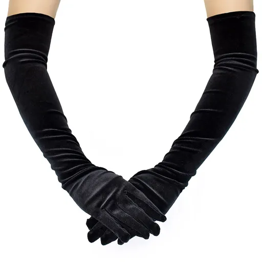 A pair of Women's Elegant Chic Satin Gloves, 21" Elbow Length Satin Long Gloves for Women Costume Accessories Flapper Evening Dress Gloves