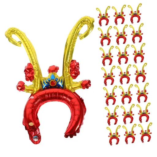 50pcs Party Balloon Hat Party Decorations Cartoon Inflatable Headband Novel Headbands Cartoon Headband
