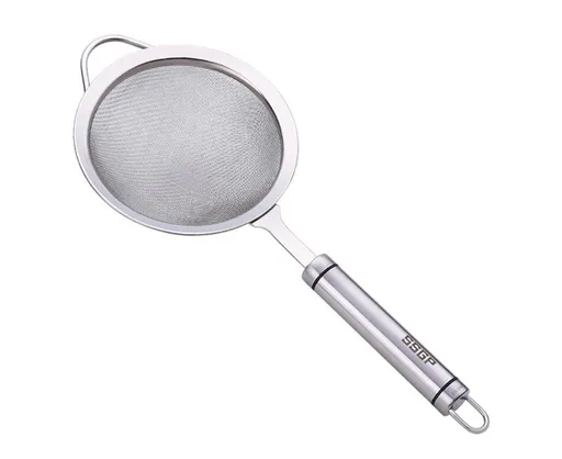 Stainless Steel Colander Long Handle Juice Soybean Milk Soup Filter Skimmer Tool-Medium