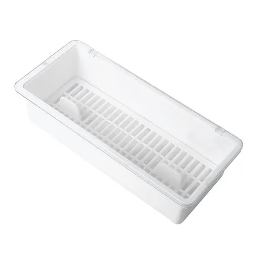 Kitchen Drain Box for Cutlery and Forks, Chopstick Storage Organizer with Drainage, 11.02" x 5" x 2.83