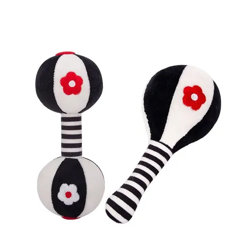 Rattles for Babies 0-6 Months, 2 Pcs Baby Soft Rattles 0-6 Months Early Developmental Hand Grip Toys for Infants Newborn Baby