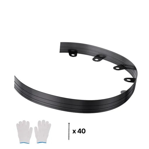 Metal Landscape Edging, 10 Packs 60 in Rust-Resistant Aluminum Alloy Landscape Edging, Bendable Garden Edging Border, Heavy Duty Lawn Edging Fence for Flower Bed Yard Pathway