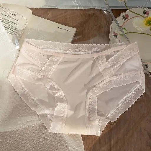 Yi Si Mi Mid Waist Ice Silk Quick Dry Breathable... Pink M (40.00 kg-50.00 kg