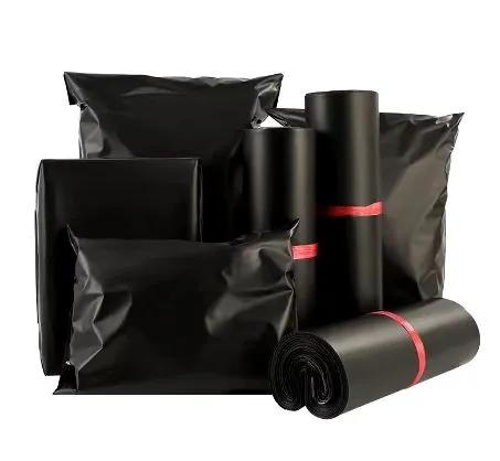 100pcs Black E-commerce Mail Bags, 30x42cm