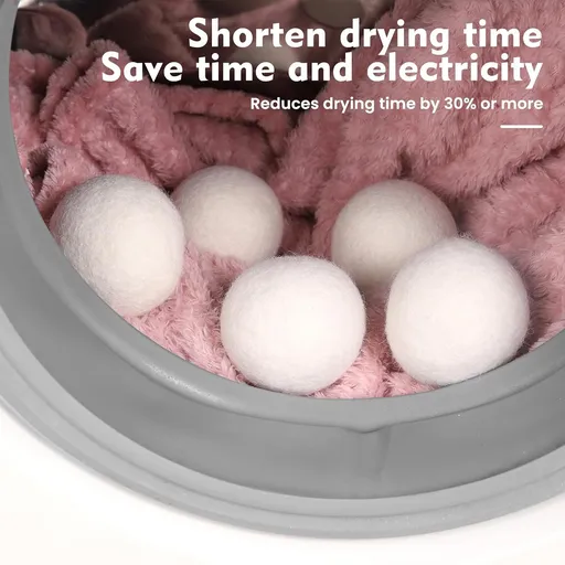 Wool Dryer Balls 8-Pack, Dryer Balls Laundry Reusable Reduce Clothing Wrinkles, Chemical-Free Fabric Softener, Dries More evenly