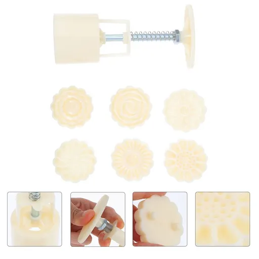 cake printing pastry mold Moon Cake Molds Beige 1 Set