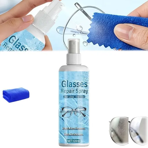 Professional Lens Scratch Repair Spray, Eyeglass Scratch Remover Spray, Lens Scratchs Remover for Eyeglasses, Easy to Use, For Mirror Windshield Watch Phone Travel