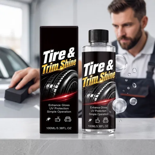 High Gloss Tire Coating, Extremely High Shine Tire Dressing for That Wet Look, with UV Protection, Easy to Apply, Minimal Cure Time