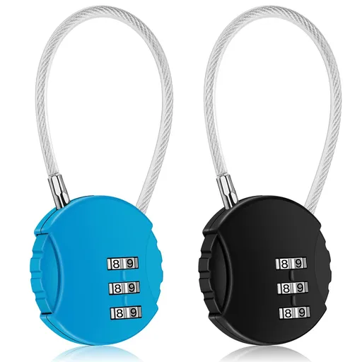 2 Pack Combination Lock 3 Digit Outdoor Waterproof Padlock for School Gym Locker, Sports Locker, Luggage，Fence, Toolbox, Gate