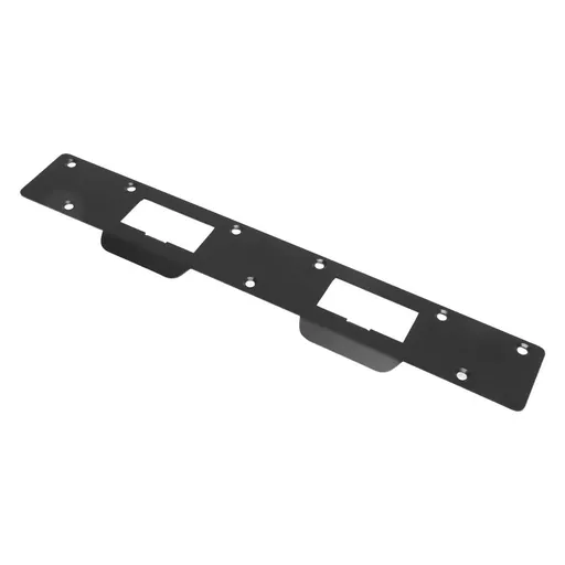 Strike Plate Heavy Duty Steel Latch Plate, Easy Install Security Strike for 5.5in to 6in Hole Centers, Made of Premium Steel, Conceal Defects in Plate, Prevents Forced Entry, Includes 9