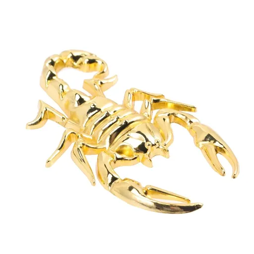 2-Pack Golden Metal Scorpion Car Decals Stickers for and Window Decoration