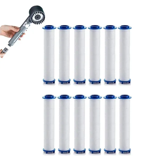 24Pcs Ion Drops Shower Head Filters, 3.7in Filtered Showerhead, PP Cotton Filter Cartridge for Different Models of Shower Heads